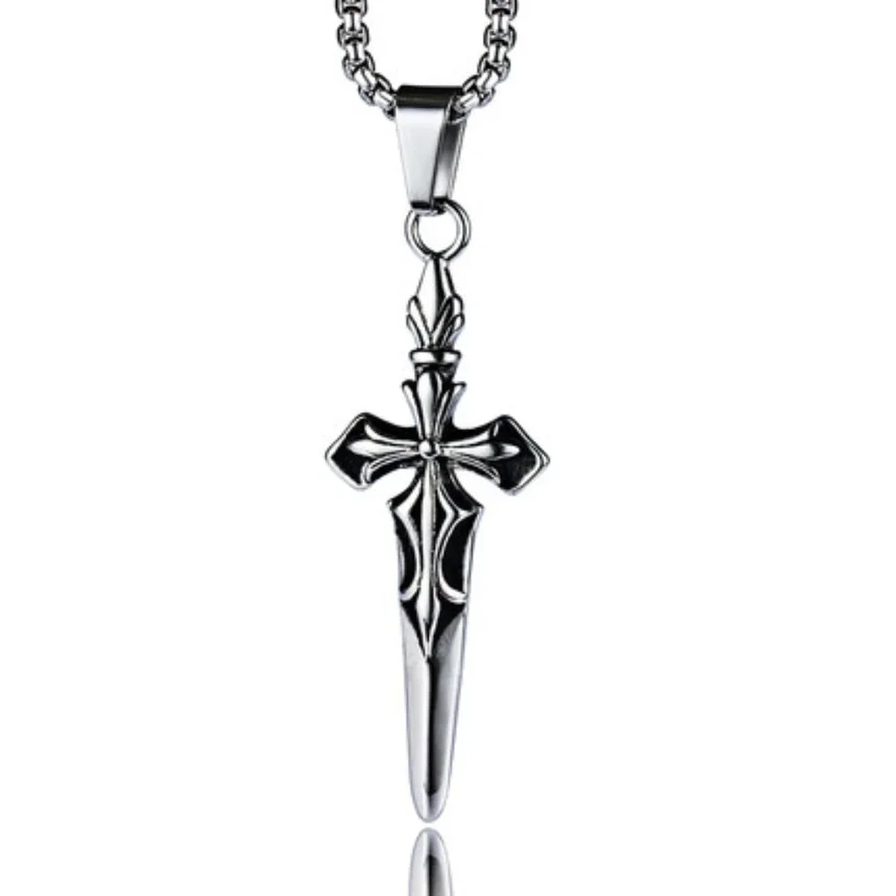 ❤️Fashion cross hip hop pendant necklace for women/men, N90201P180